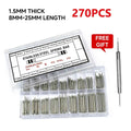 270pcs/set Strainless Steel Spring Bars Dia 1.5mm length8mm - 25mm/ Watchband Strap Belt Watch Repair Tools Pin