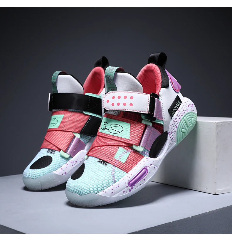 2024 New Children's Basketball Shoes For Boys Girls Non-slip Kids Sport Shoes Lightweight Outdoor Sneakers Trainers Footwear