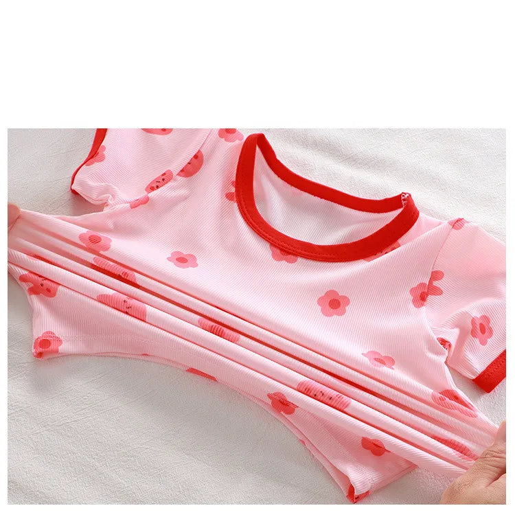 Baby Pajamas Sets Child Pajamas Toddler Short Sleeve Baby Nightwear Pyjamas Kids Cartoon Homewear Clothes