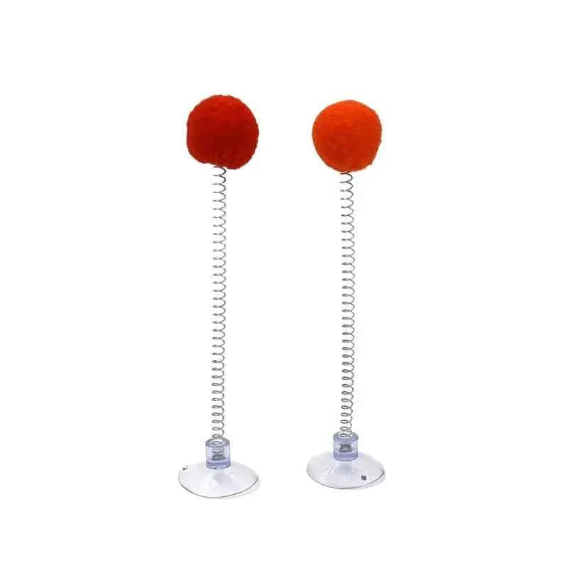 Cat Spring Fur Ball Toy – Interactive Boredom Relief