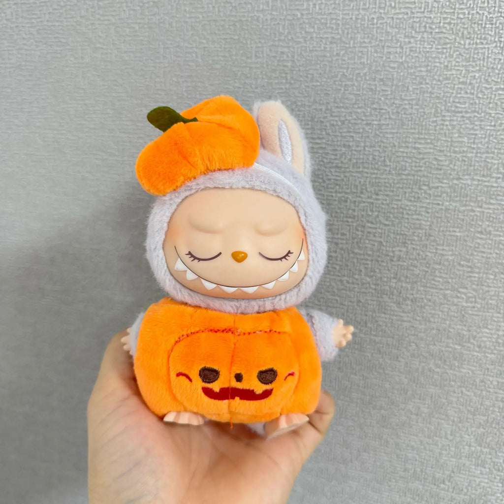 17cm Dolls Clothing For Labubu Outfit Accessories Sitting Party Halloween Trick-Or-Treat Series Accessory Pumpkin Hat Clothes