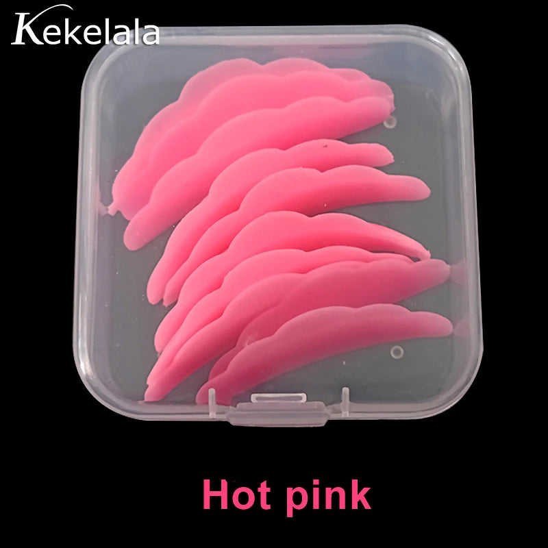 10Pcs Reusable Eyelash Lifting Kit Silicone lamination Pad Eyelash Perm Rods 3D Eyelashes Extension Curler Pad Makeup Tool