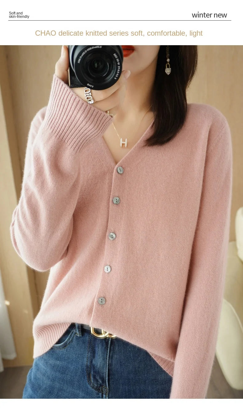 Women Cardigans 2025 Autumn Winter Single Breasted Knitwears Long Sleeve Warm Knit Cardigan Korean Fashion Spring casual Sweater