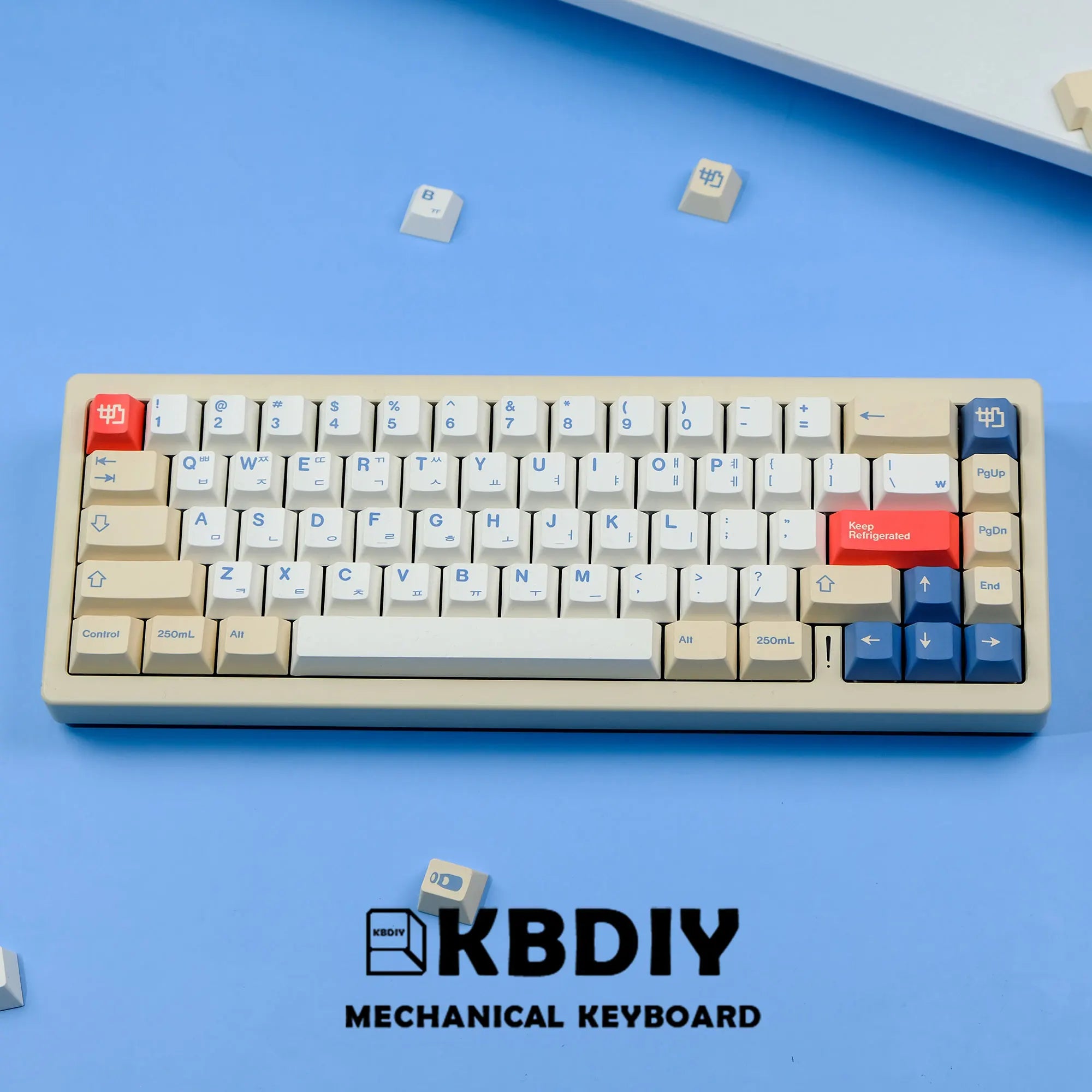 KBDiy 135 Keys/Set GMK Soymilk PBT Keycaps Cherry Profile MX Switch Korean Keycap for Mechanical Gaming Keyboard Custom Key Caps