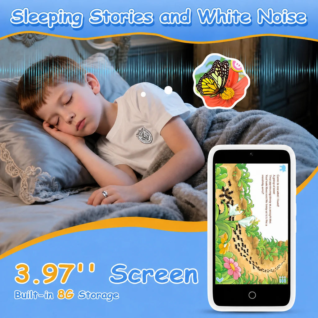 Kids Toys Smart Phone With 3.97" Touchscreen Dual Cameras 220+ Games Toddler Cell Phones Learning Toys for Children Festive Gift