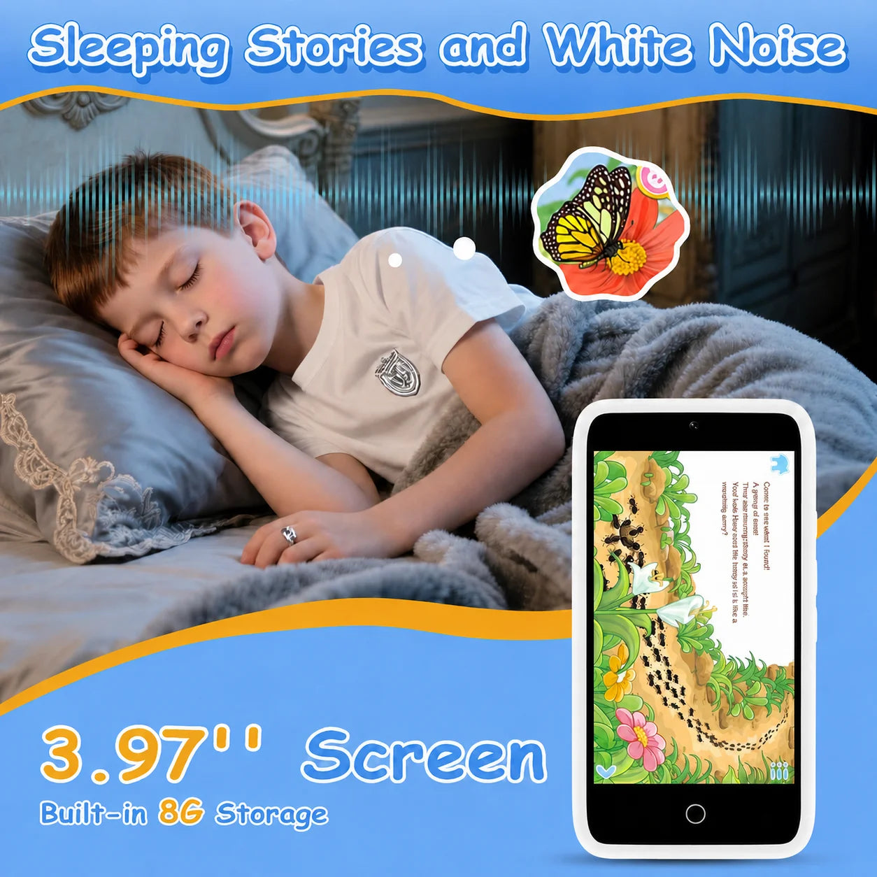 Kids Toys Smart Phone With 3.97" Touchscreen Dual Cameras 220+ Games Toddler Cell Phones Learning Toys for Children Festive Gift