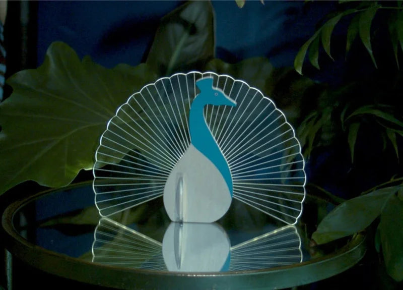 Creative Home Decorate Animal Luminous Ornaments Wood Acrylic Art Table Ornaments Pelican Sirius Whale Toucan Room Decor
