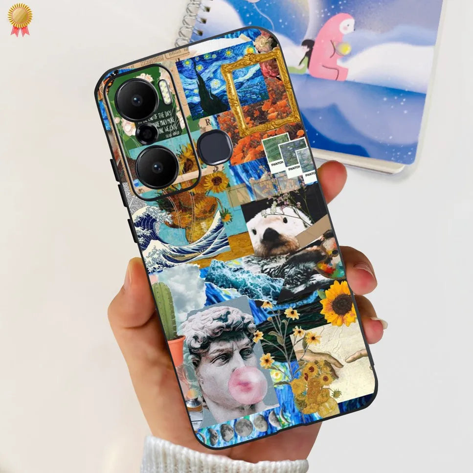 For Infinix Hot 20 Play 20i 4G Case Cute Astronaut Clear TPU Silicone Bumper Cover For Infinix Hot 20 Play 20i Phone Case Funda