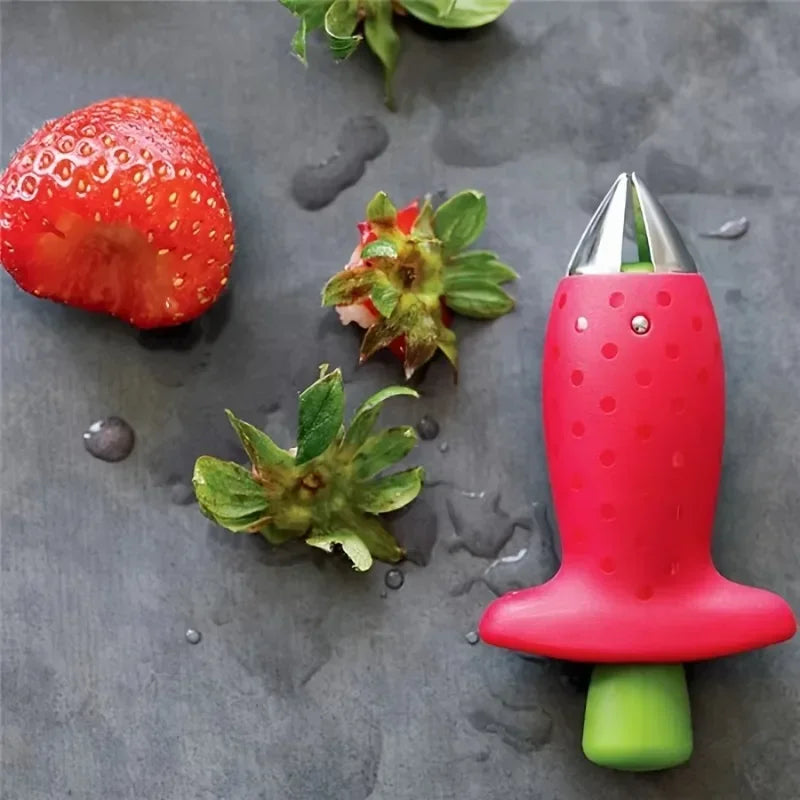 1pc Strawberry Hullers Fruit Remove Stalks Device Tomato Stalks Corers Strawberry Knife Stem Remover Fruit Slicer