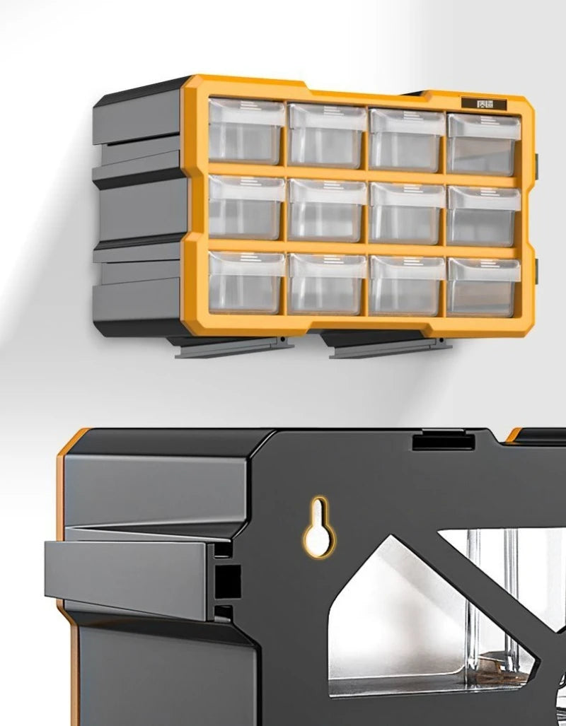 Hardware Toolbox Hanging Design Tool Parts Box Drawer-type Classification Storage Box Sturdy and Durable Tools Packaging