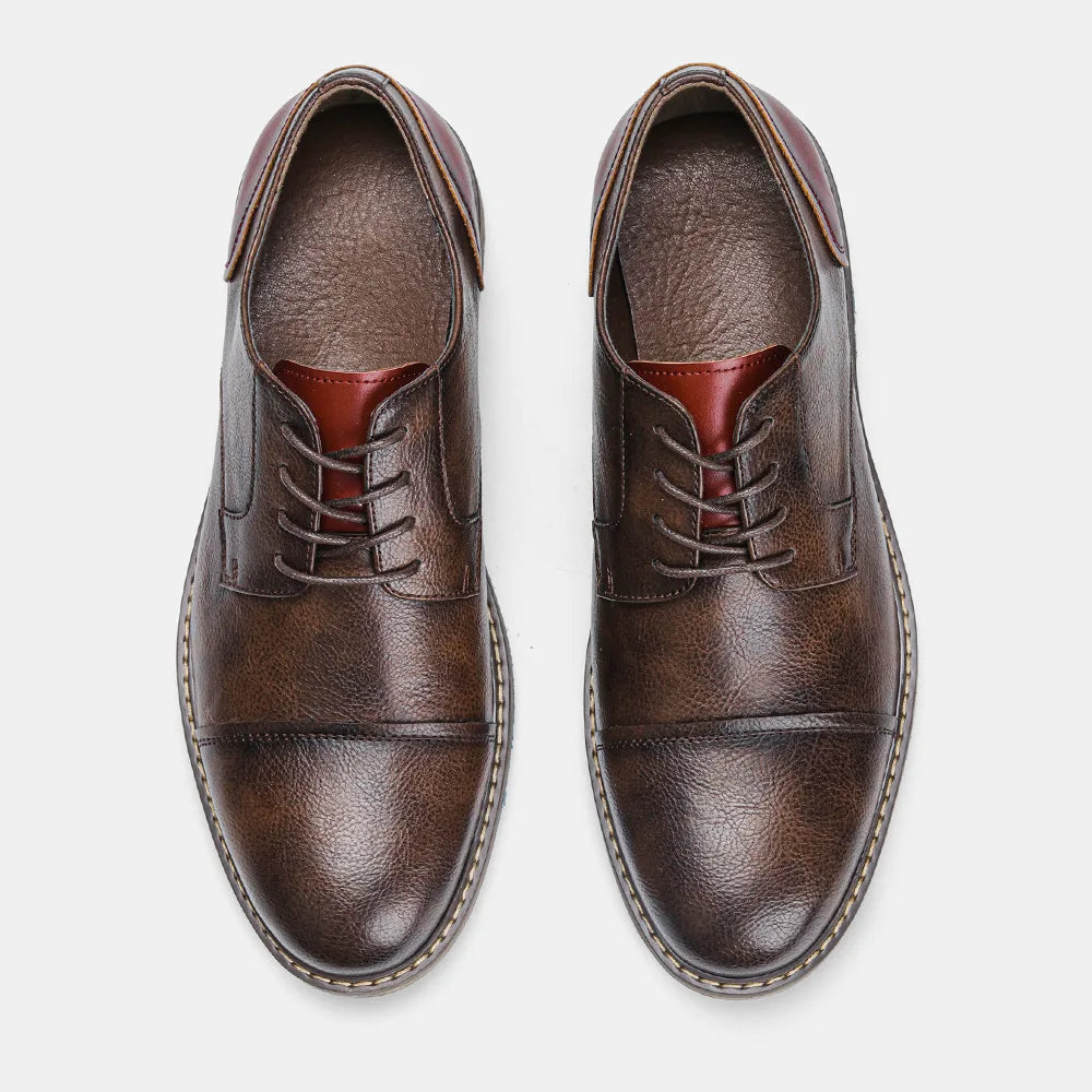 Men's Formal Shoes British Retro Brogue Shoes Mens Casual Business Leather Oxfords Men Office Dress Shoe Flats