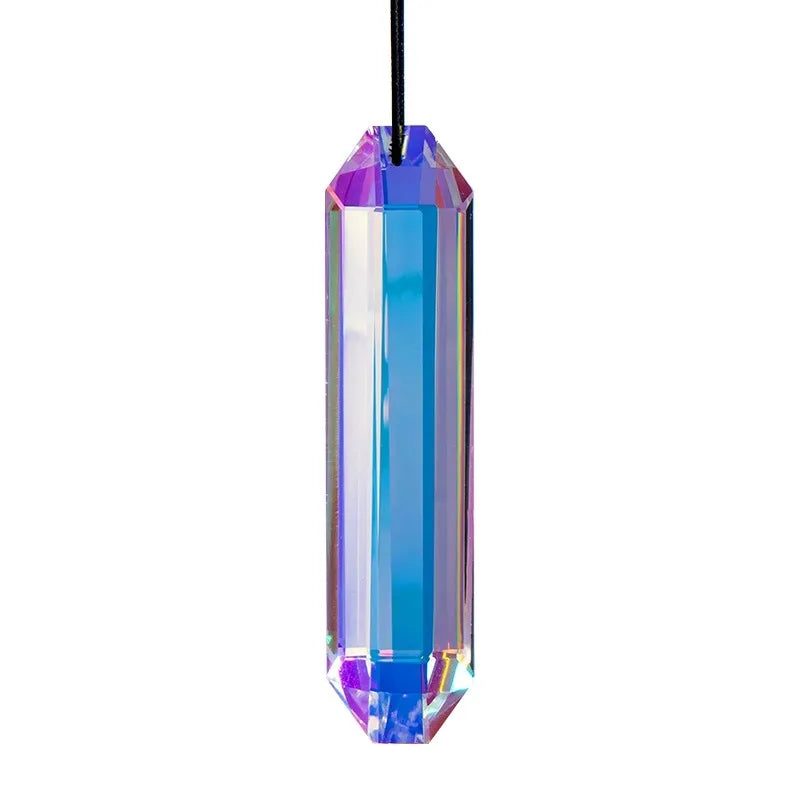 Crystal 120mm AB Colors Prisms Hanging Drops Pendant Suncatcher Rainbow Maker Long Strip Grid Chandelier Parts DIY Home Decor