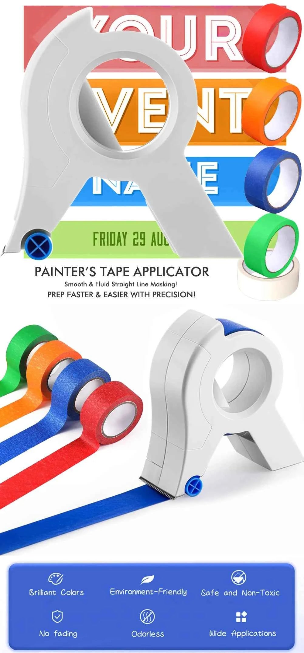 Painter Masking Tape Applicator Machine Tape to Repair and Beautify Cracks in Tiles Adhesive Tape with Tape Cutting Tool