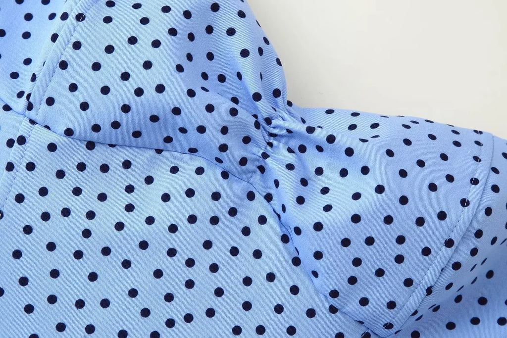 DEEABAE 2026 summer French style hanging neck polka dot camisole vest for women slim fit and slimming ruffled edge sexy top