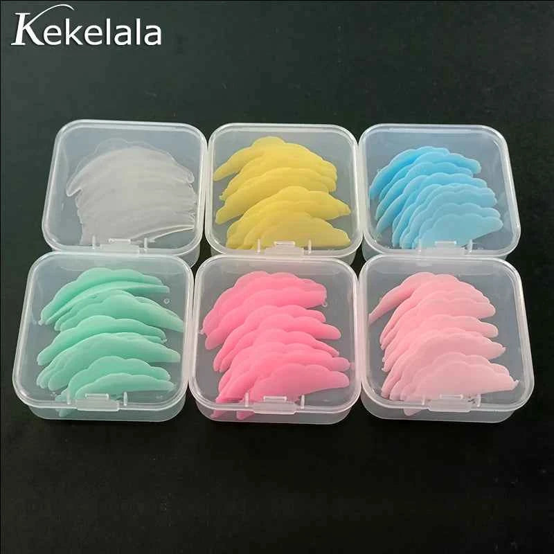 10Pcs Reusable Eyelash Lifting Kit Silicone lamination Pad Eyelash Perm Rods 3D Eyelashes Extension Curler Pad Makeup Tool