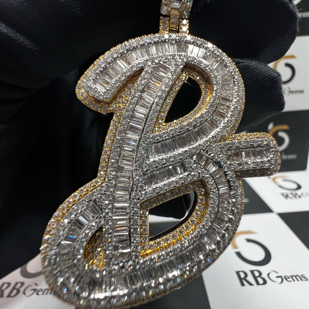Men's Customized Rose Gold Fully Iced VVS Moissanite Hip Hop Style Rapper Charm Pendant Anniversary Gift IGI