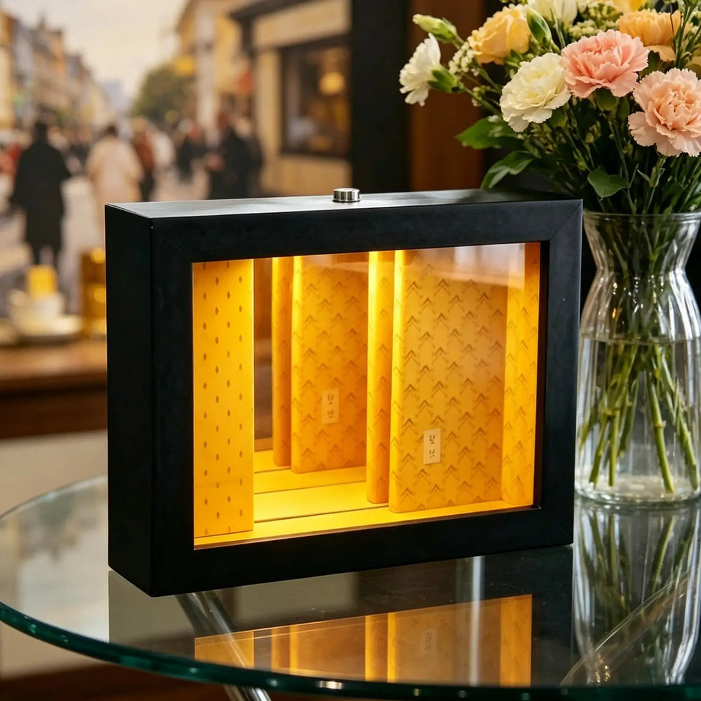 Desk Frame Decor Light Up 3D Abyss Mirror Table Decoration Desk Decoration Frame Art for Homeowners Renters Women Men Home