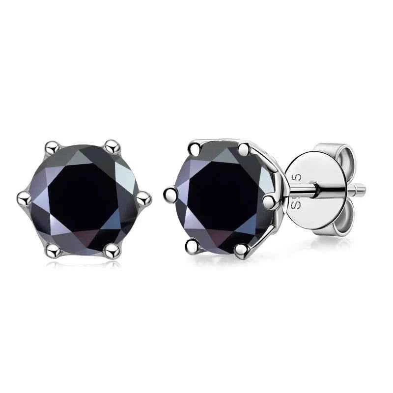 JoyceJelly 1/2/4CT VVS D Color Moissanite Russian Cut 8H8A Lab Diamond Stud Earrings For Women S925 Sterling Silver Fine Jewelry