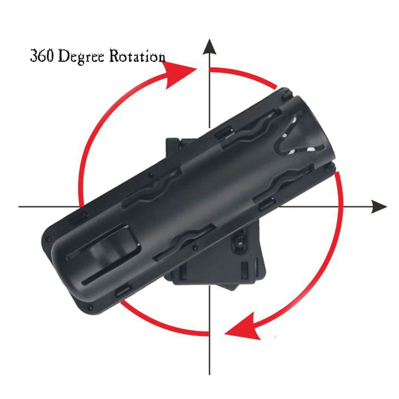 360 Degree Rotation Retractable Baton Case Holster Universal Extensible Baton Holder Self Defense EDC Outdoor Survial Tool