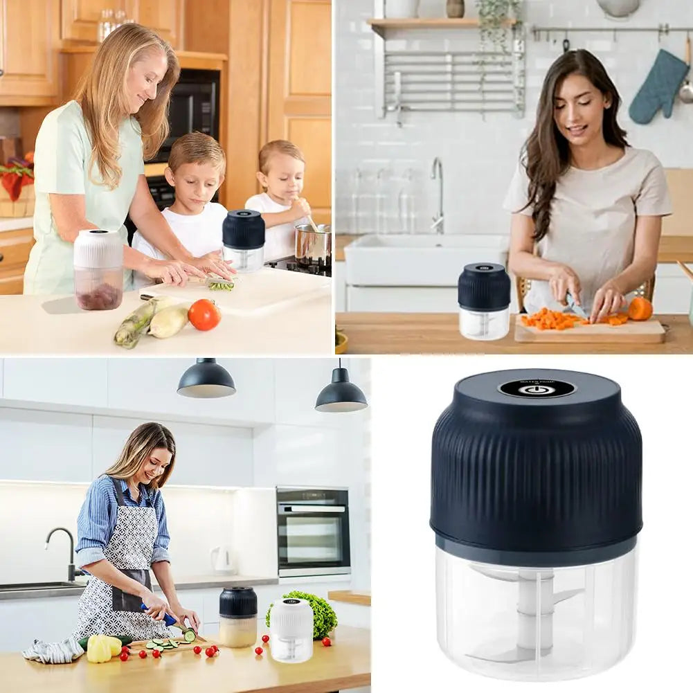 Electric Food Chopper Garlic Crusher Meat Grinder Garlic Press Vegetable Chopper Complementary Food Processor Kitchen Gadgetss