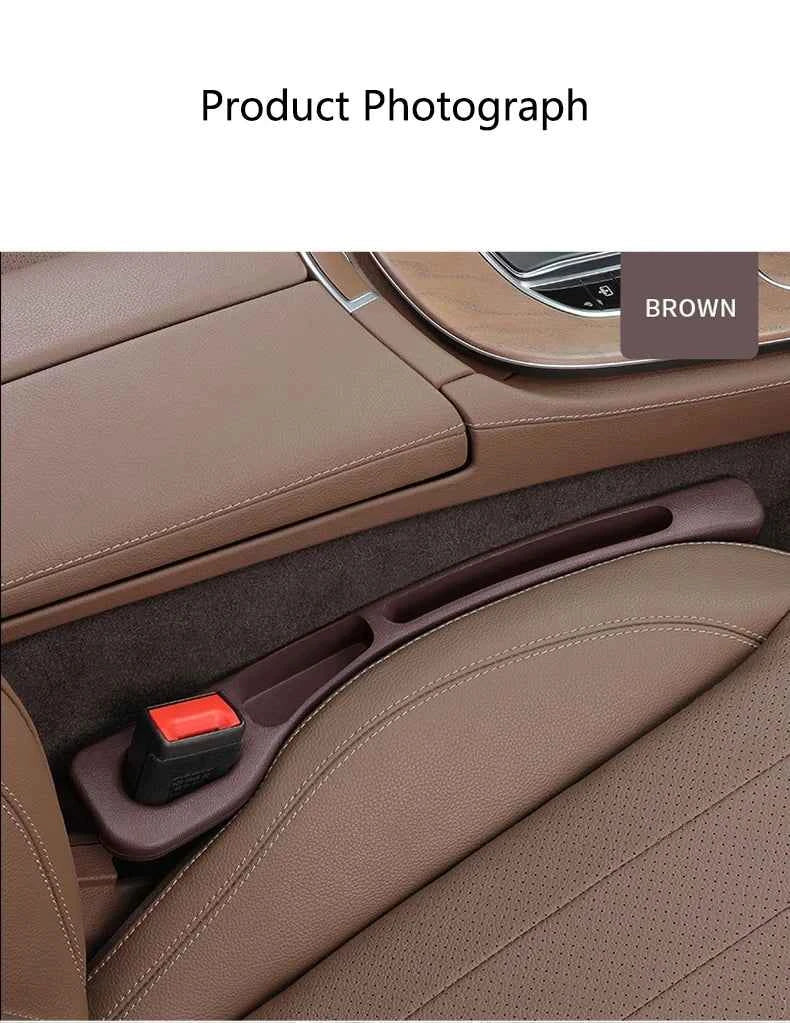2pcs Car Seat Gap Filler Organizer Waterproof Car Seat Gap Plug Strip with 2 Grooves Seat Gap Storage Auto Interior Accessories