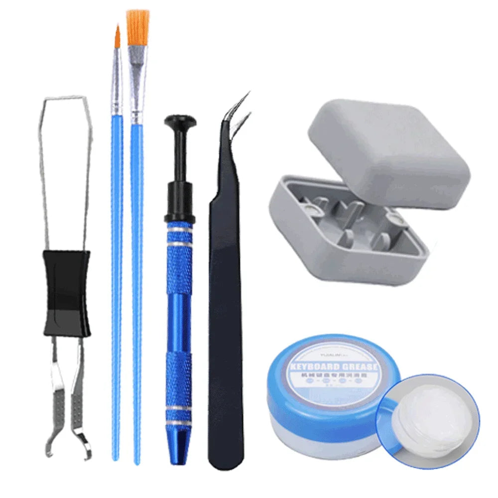 Mechanical Keyboard Kit Switch Puller Opener Keycaps Puller Switch Lubrication Package for Mechanical Gamer Hot Swap Keyboard