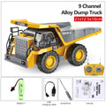 2.4G 11 Channels RC Excavator Dump Bulldozer Cart Trucks Bulldozer Alloy Vehicle  Remote Control Excavator Gift Toys for Boy
