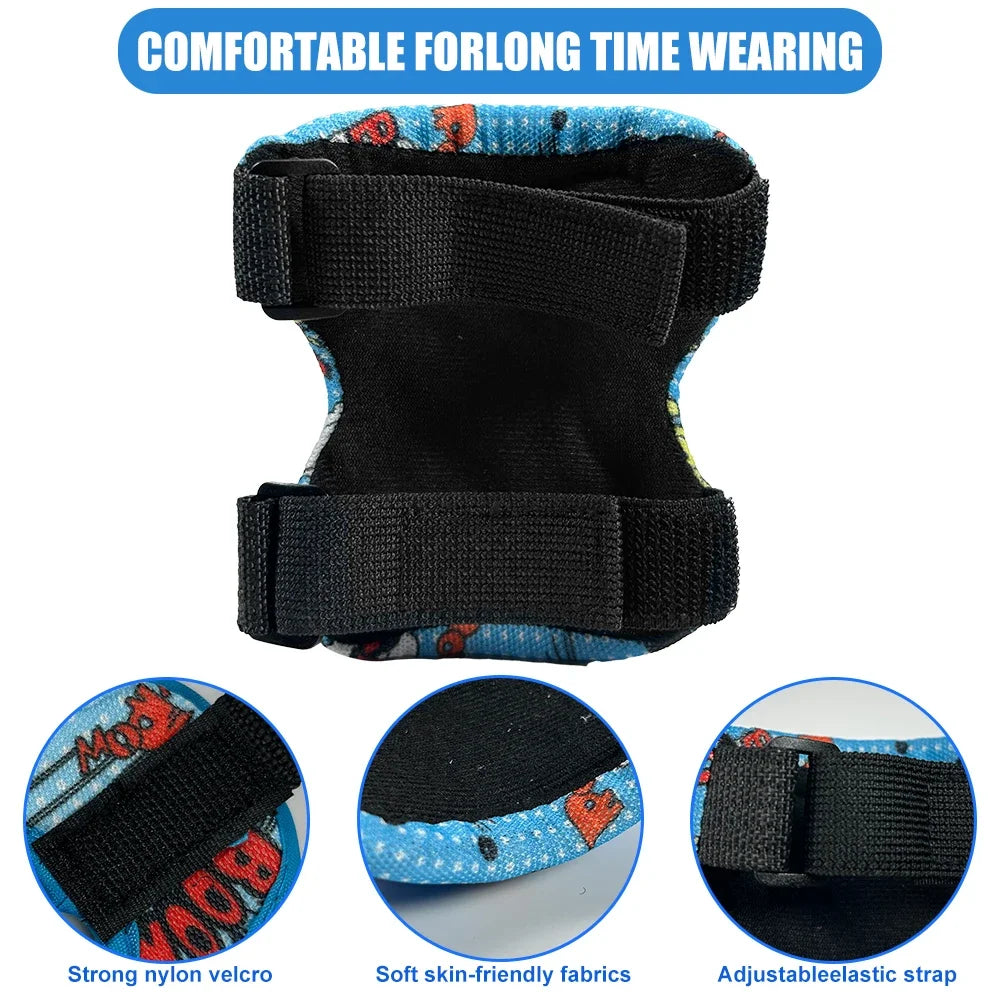 Kids 3-12 Years Knee Pad Elbow Pads Guards Protective Gear Set for Roller Skates Cycling Skateboard Inline Skatings Scooter