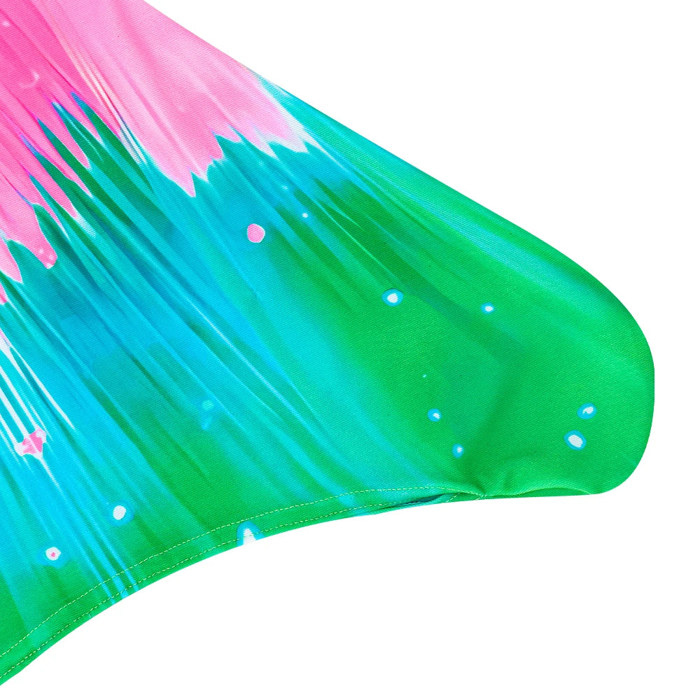 Girls One-Piece Mermaid Tail Swimsuit, Cute Beach Bathing Suit, Children Performance Cosplay Costume, Kids Dress Up Clothes