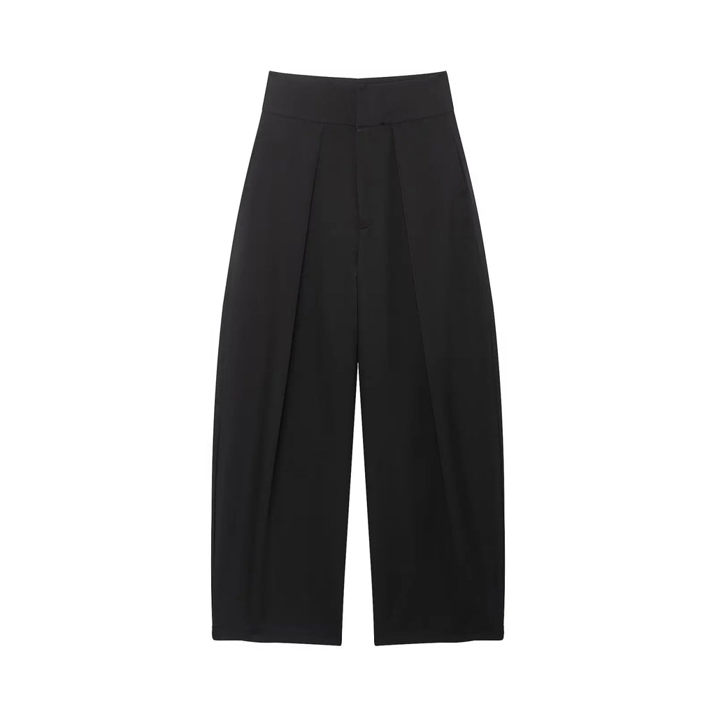 Koekop Office outfits High-waisted pleated balloon Ladies Pants Fashion Office Wear High waist Pants for Women Formal Pants
