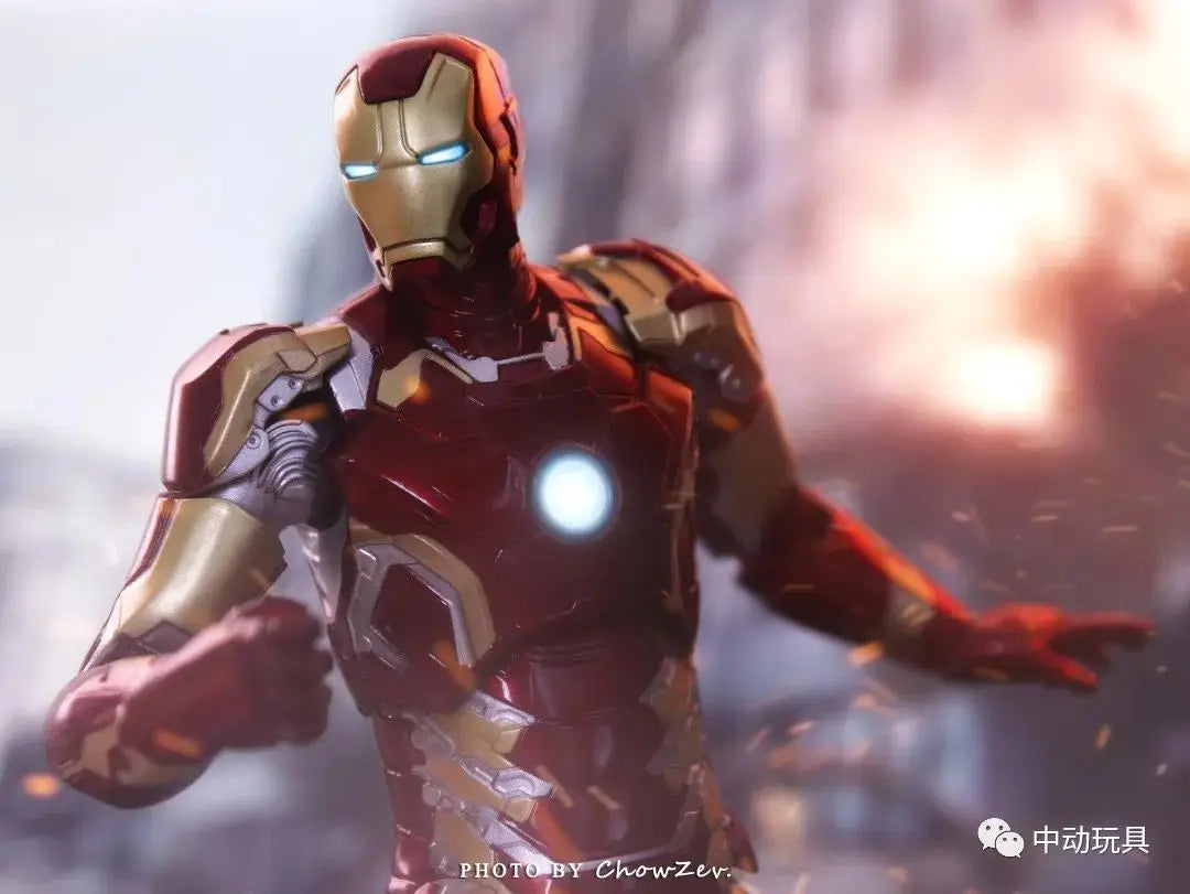 ZD Toys LED Light Iron Man MK1 MK2 MK3 MK4 MK5 MK6 MK7 MK43 MK50 7" Movie Action Figure Tony Stark Legends Toys