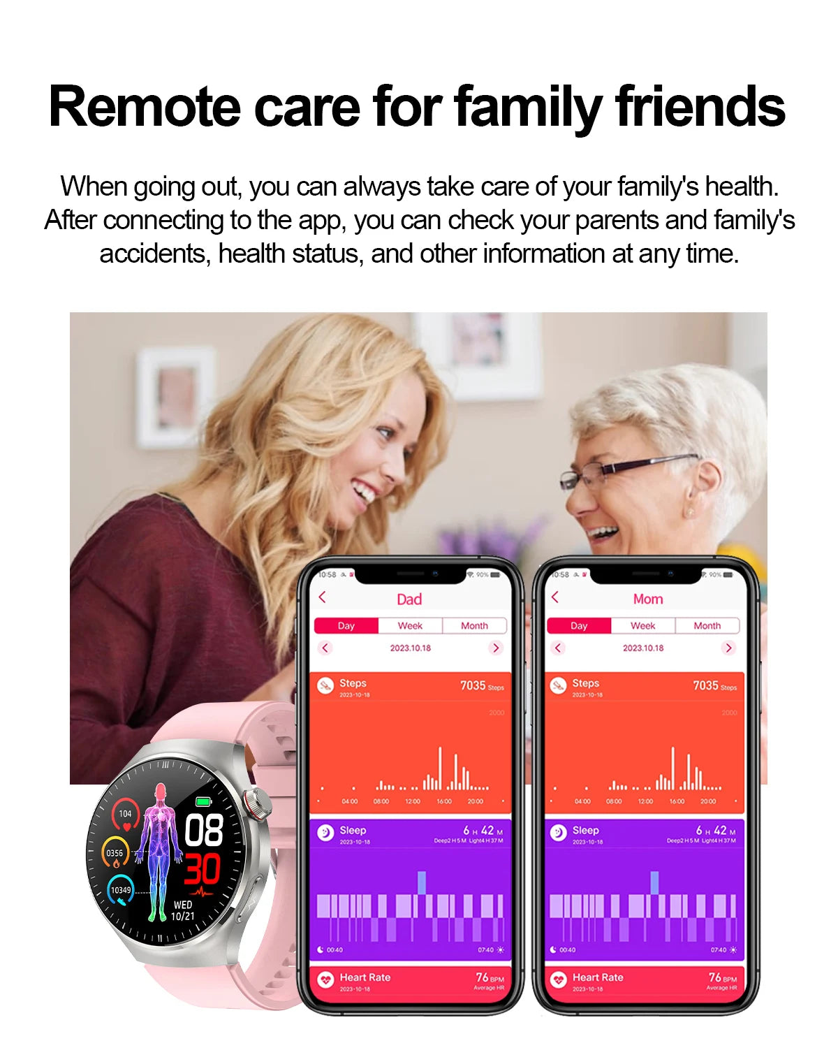 2025 High precision ECG Uric Acid Blood Fat Smart Watch Men Body Fat Blood pressure Heart rate Pulse Health  Watches