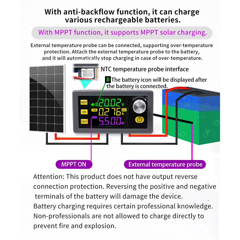 SK60 SK120 DC Buck Boost Converter CNC Adjustable Regulated Laboratory Power Supply Constant Voltage Current Solar Charge Modul