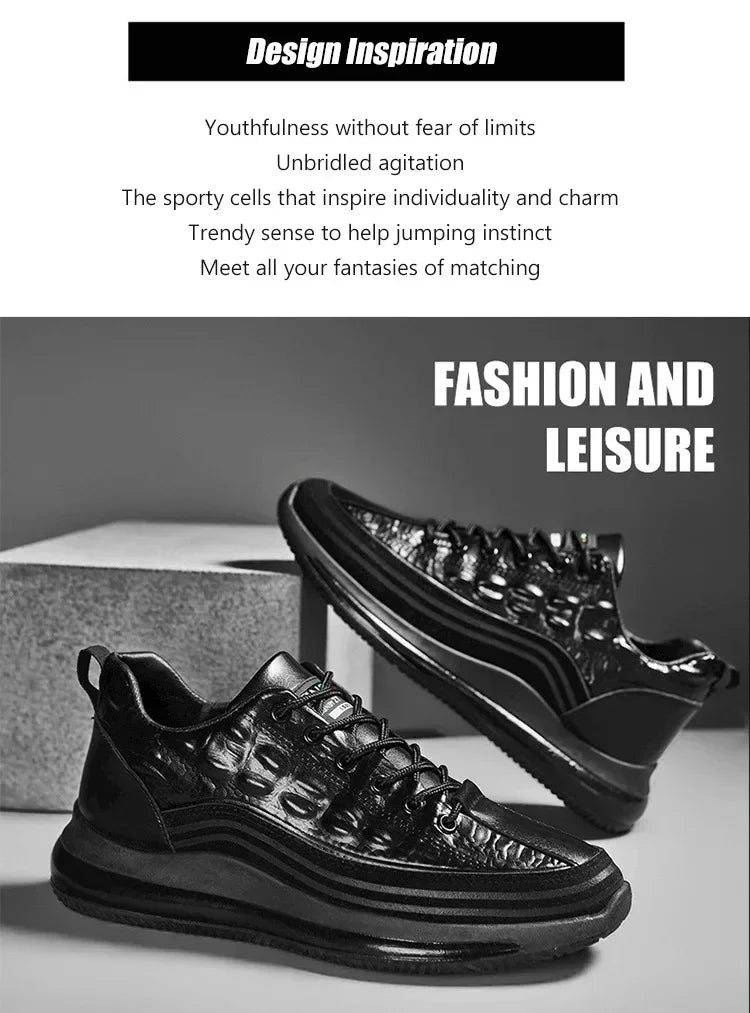 Men's Patent Leather Shoes Thick Sole Male Adult Drawstring Lace-up Shoes Vintage Retro Casual British Style Shoes Streetwear