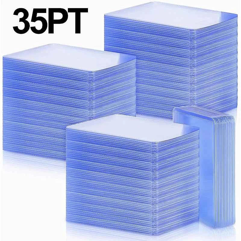 35PT Top Clear Loader Protective Trading Card Holder Hard Plastic Card Sleeves Holder for Baseball Card Sports Cards