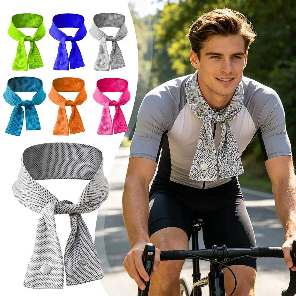 Summer Cooling Ice Scarf Quick Dry Sweat Absorb Cold Beach Towel Neck Wrap Breathable Reusable Outdoor Running Cycling Headscarf