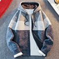 Men's Cardigan Knitting Sweaters Hooded Jacket Cardigans Zipper Up Hood Streetwear Mens Casual Sweatwear