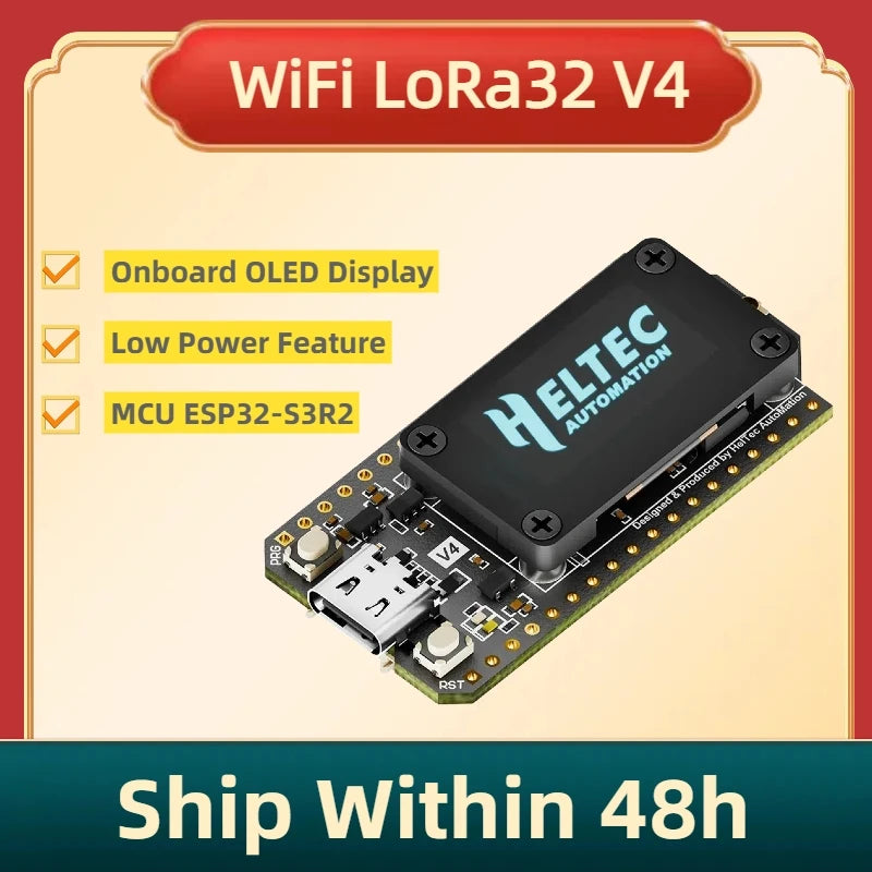 Meshtastic Heltec Wifi LoRa 32 V4 0.96inch OLED ESP32 SX1262 GPS  Solar Powered Dev-Board WiFi BLE Low Power For Arduino IoT