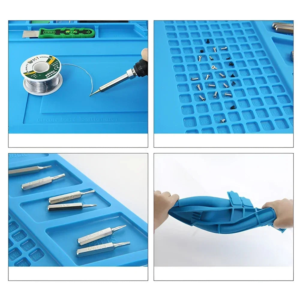 ESD Heat Insulation Soldering Mat Computer Phone Repair Tool Kit Working Silicone Repair Pad Heatresistant Maintenance Tool Kit