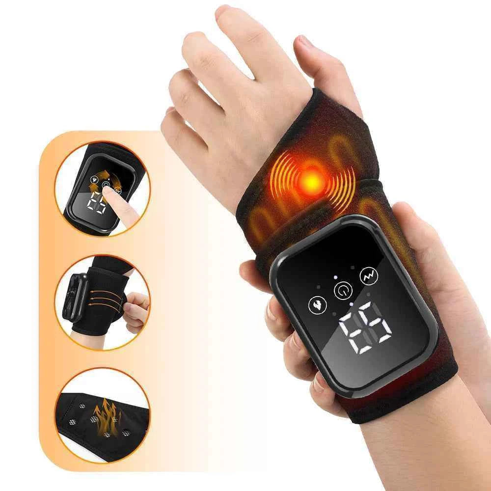 Electric Heating Wrist Guard Vibration Massage Hot Compress Wrist Brace Ankle Wrap Hand Foot Protector Rechargeable Wristband