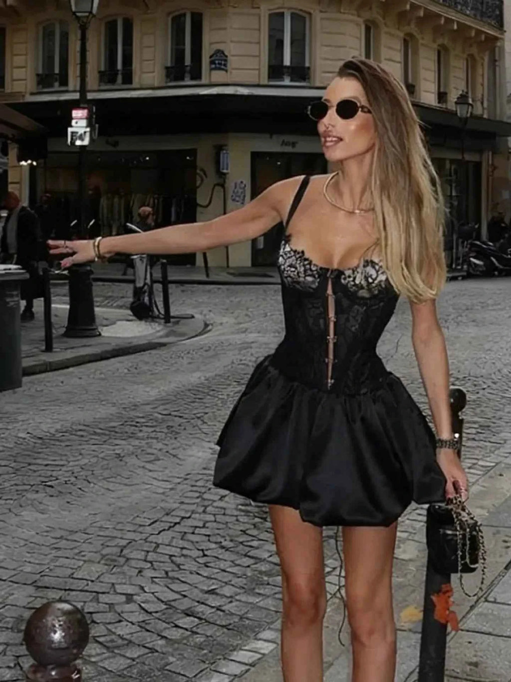 Women Sexy Lace Patchwork Corset Sling Dress Sleeveless Off-shoulder High Waist Slim Mini Dresses 2026 New Evening Party Robe