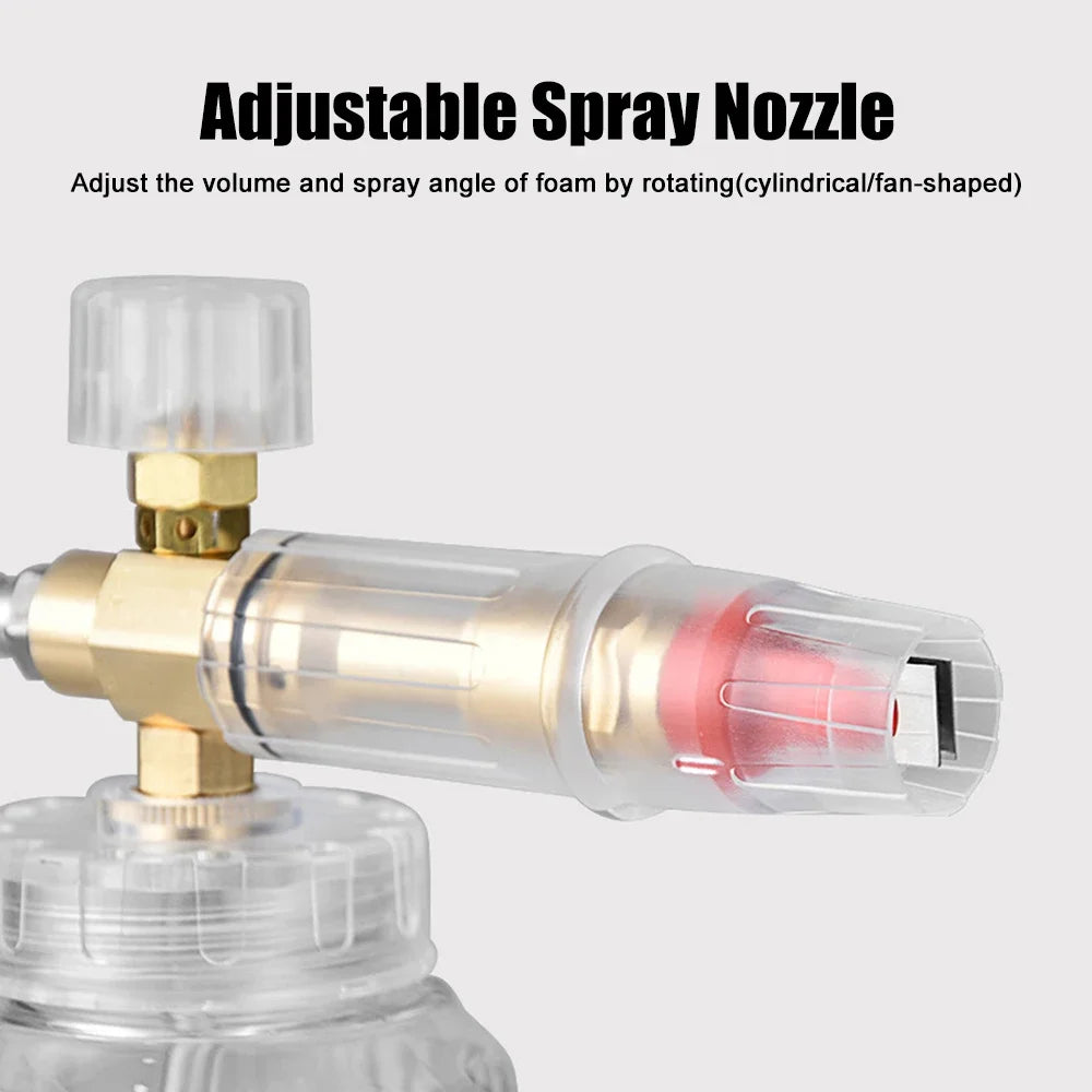1L Car Washer Water Gun Cleaning Foam Generator Snow Foam Lance 1/4" Quick Release Nozzles for Parkside Karcher Daewoo Lavor
