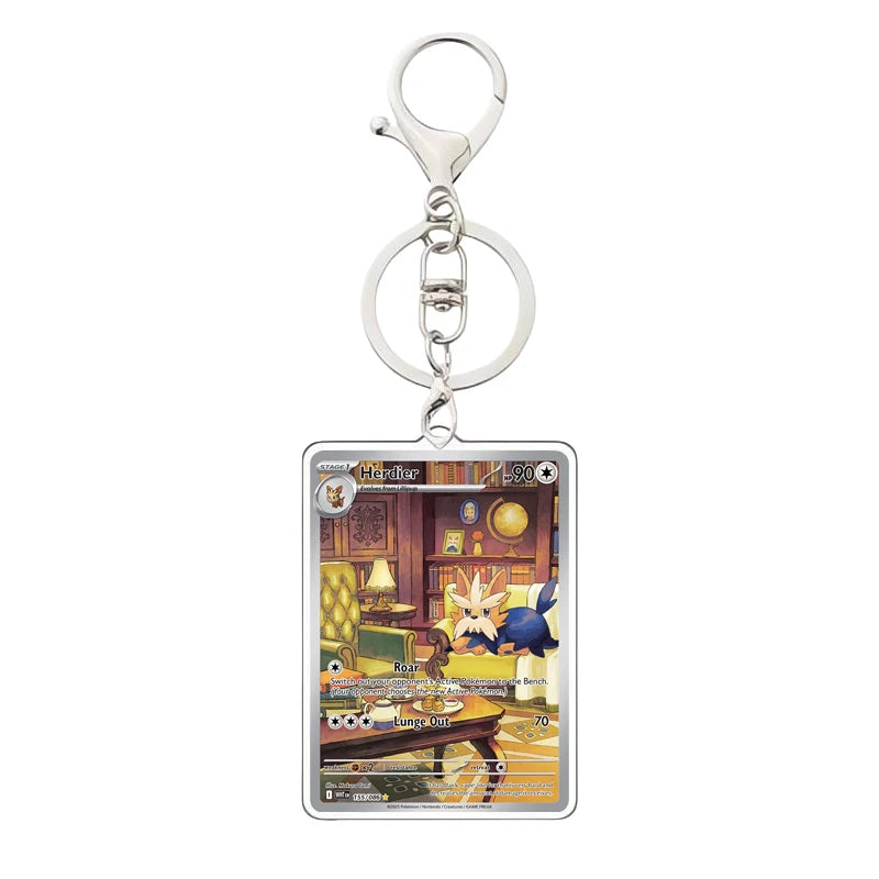 Pokemon PTCG Acrylic Keychain English Version Sv11B W Sar Bwr Reshiram Zekrom Victini N Acrylic Card Keychain Pendant 3.4X5.2Cm