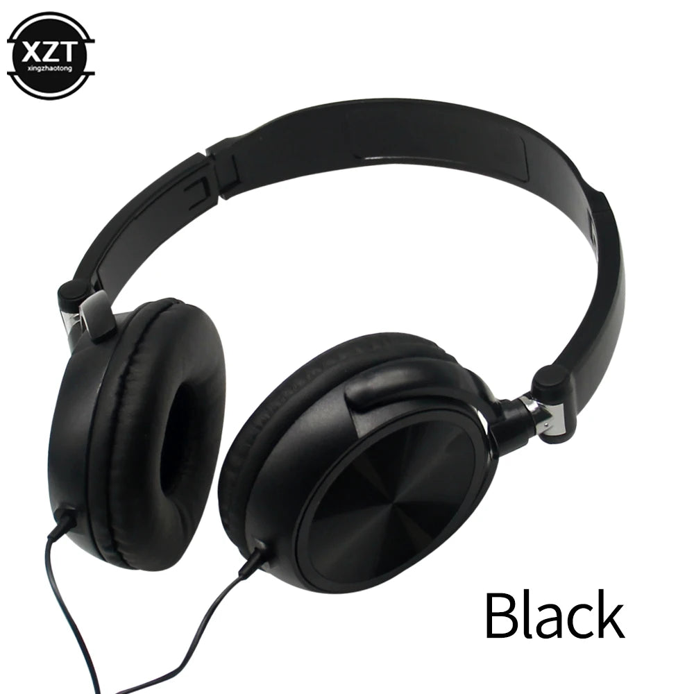 black without MIC Color Wired Over-Ear Headphones With Mic – Stereo HD Sound