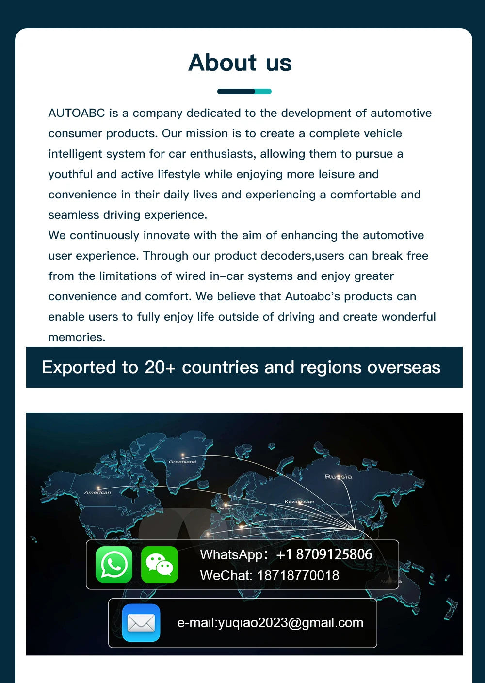 AUTOABC Wireless  CarPlay Android Auto Interface for Audi A3 A4 A5 Q2 Q7 Q5L 8V AirPlay Mirror Link multi-media camera