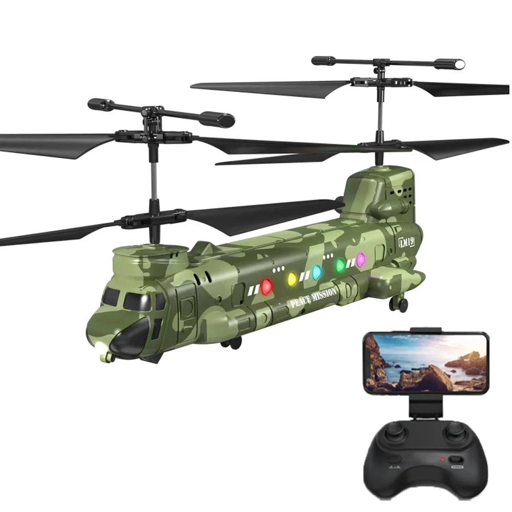 RC Helicopter LM19-D LED Lights 480P Camera Hd Aerial Photography 2.4g Remote Control Aircraft Model Toys for Boys Children Gift