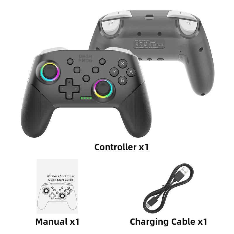 S80 PRO Color Wireless Switch Game Controller – RGB, Turbo & Macro