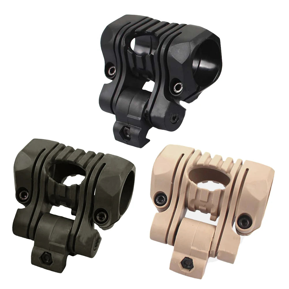 BOOIU Tactical Helmet Flashlight Holder 25mm Multi-Angle Led Flashlight Clip Fast Helmet Accessories Mount Side Rail With Wrench