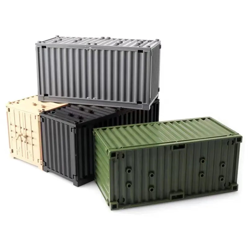 Military Container Model Model Building Blocks MOC Toys  Transformable Technical Bricks Creative DIY Pretend Toys