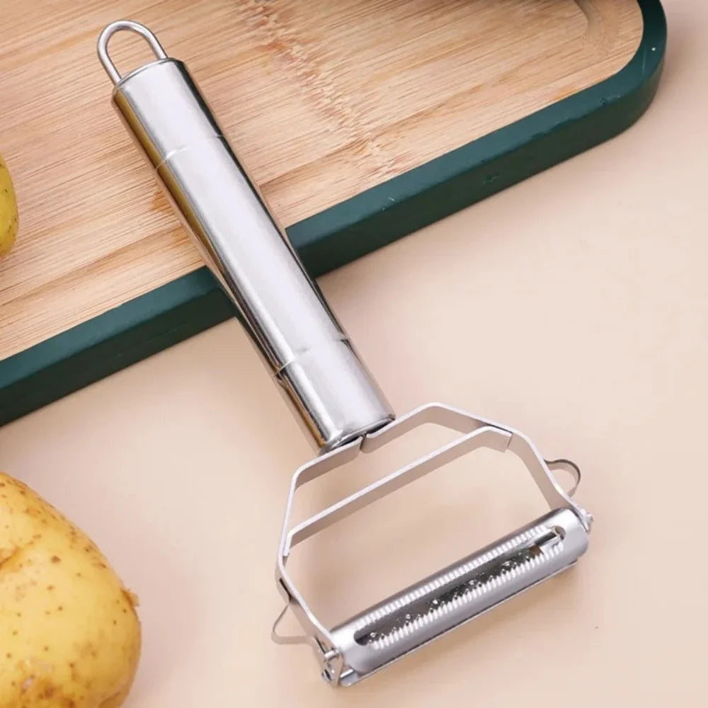 Kitchen Vegetable Peeler Stainless Steel Melon Planer Double-Head Peeler Household Multiple-Function Fruit And Vegetable Peeler